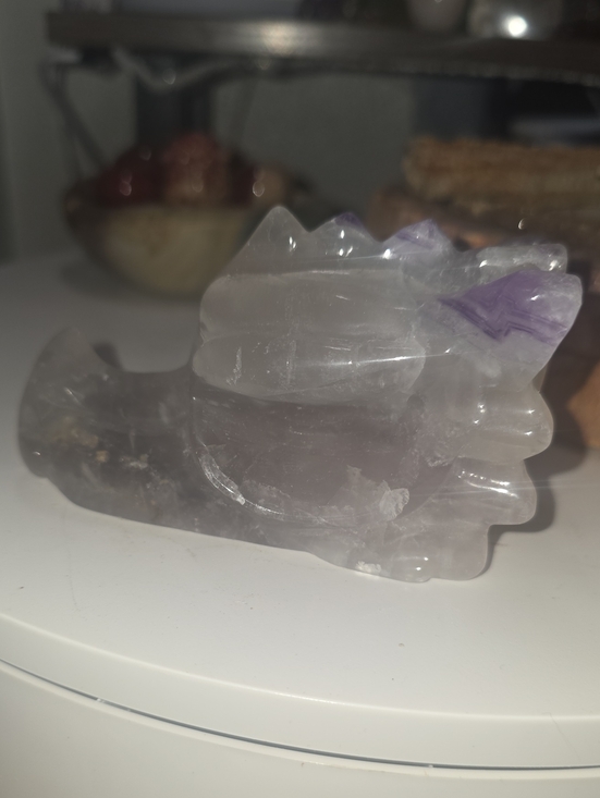 Other - Hand Carved Purple Fluorite Dragon Figurine